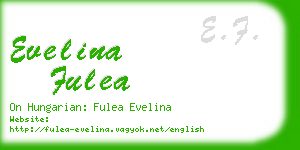 evelina fulea business card